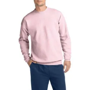 Pink Round Neck Plain Sweatshirt Fabric Fleece 659