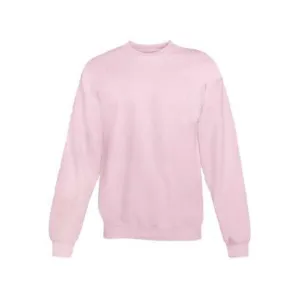 Pink Round Neck Plain Sweatshirt Fabric Fleece 674