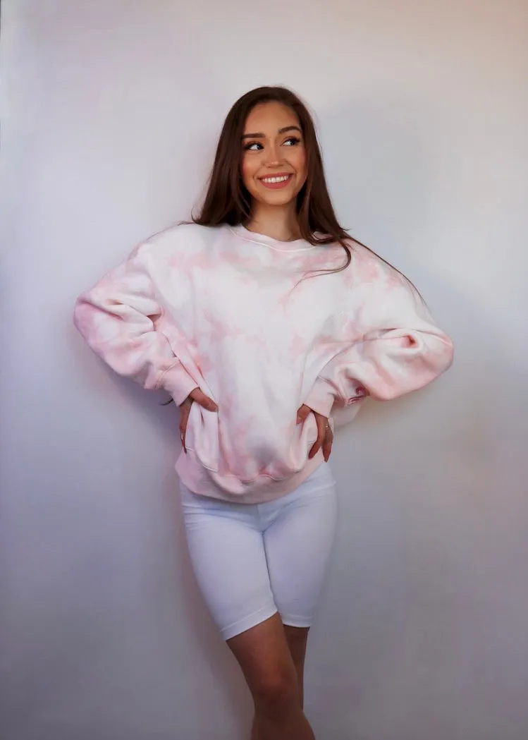 Pink Tie Dye Crewneck