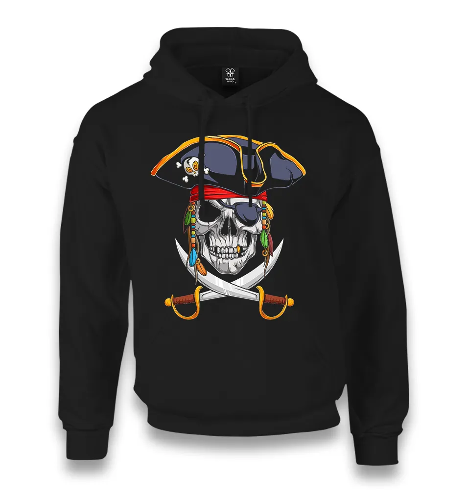 Pirate Colorful Unisex Black Hoodie