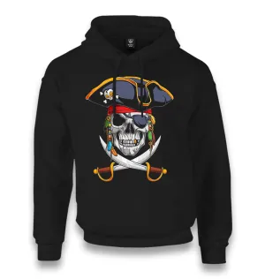 Pirate Colorful Unisex Black Hoodie