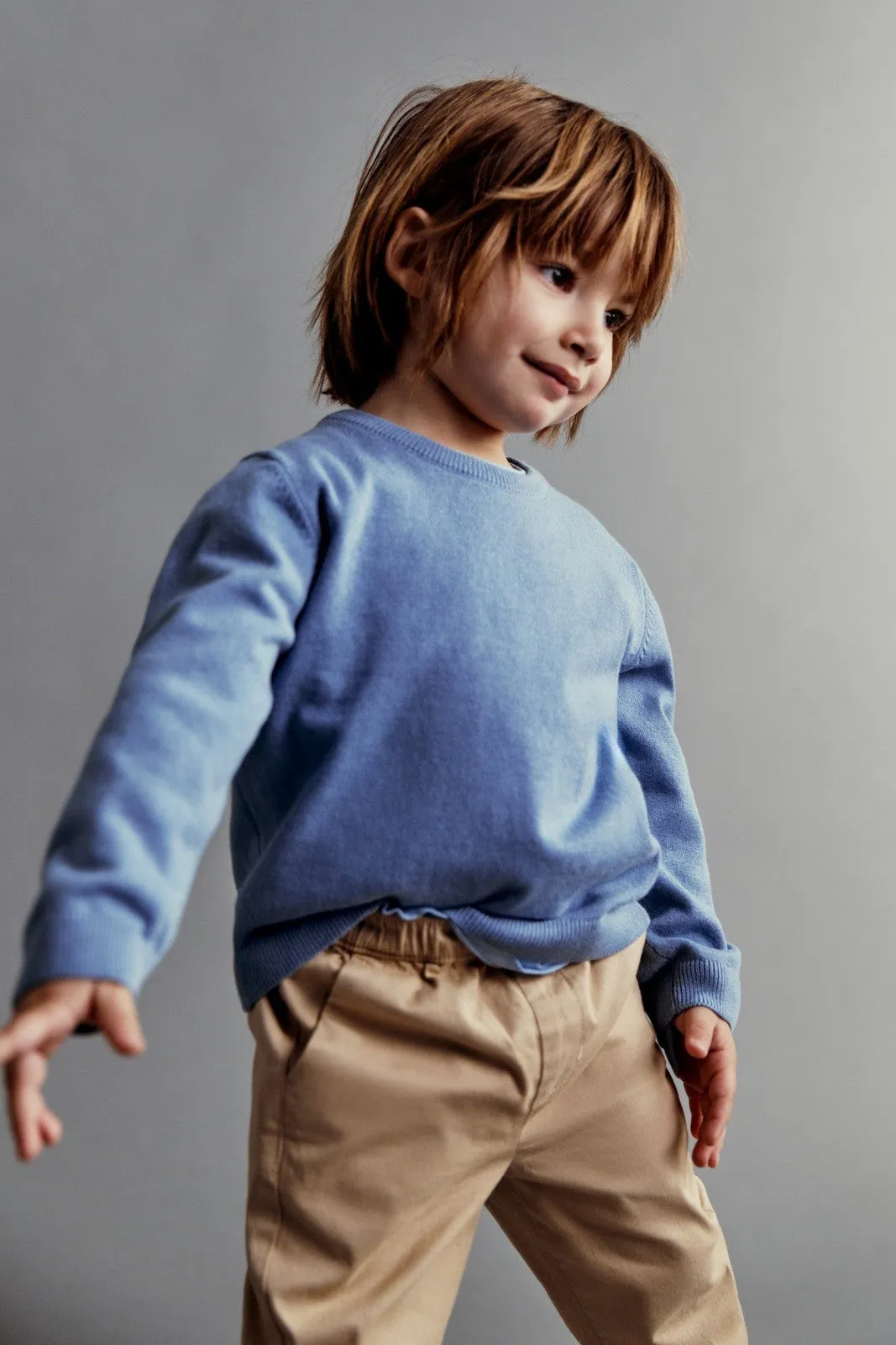 Plain basic sweater - Blue