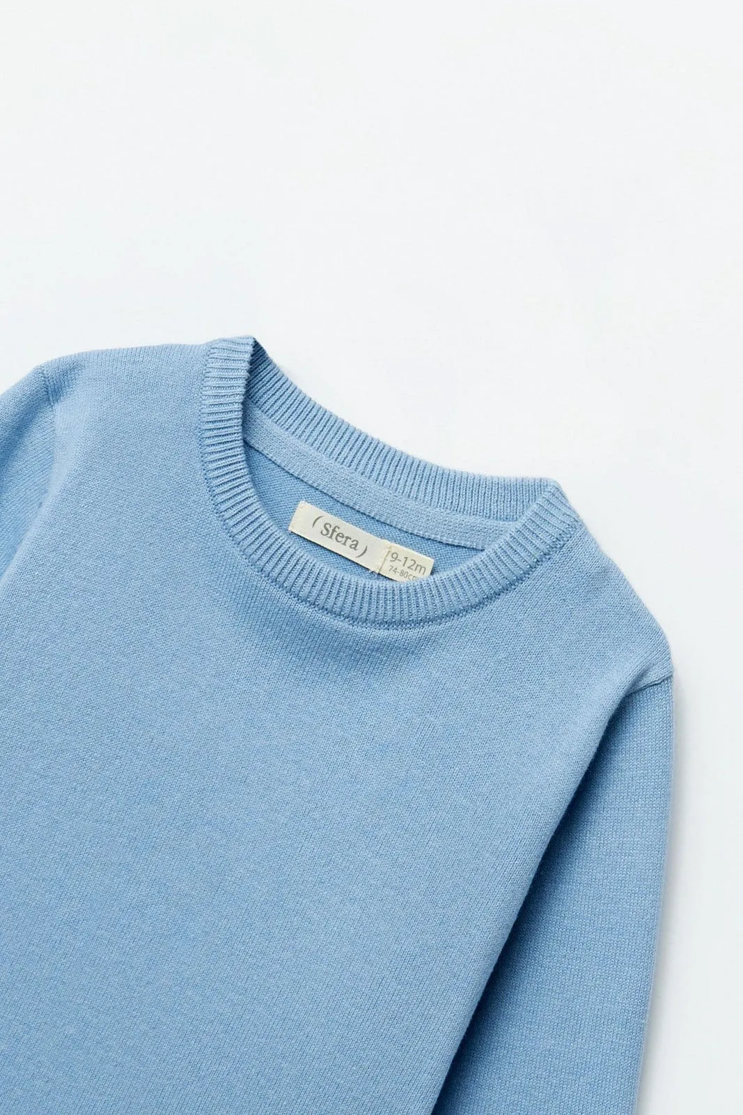 Plain basic sweater - Blue