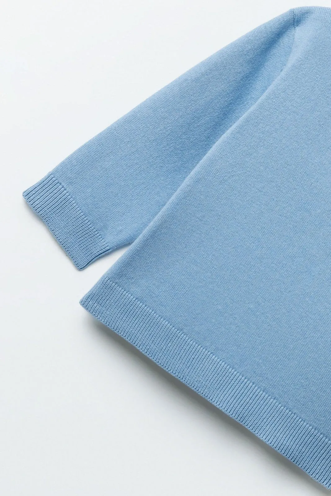 Plain basic sweater - Blue