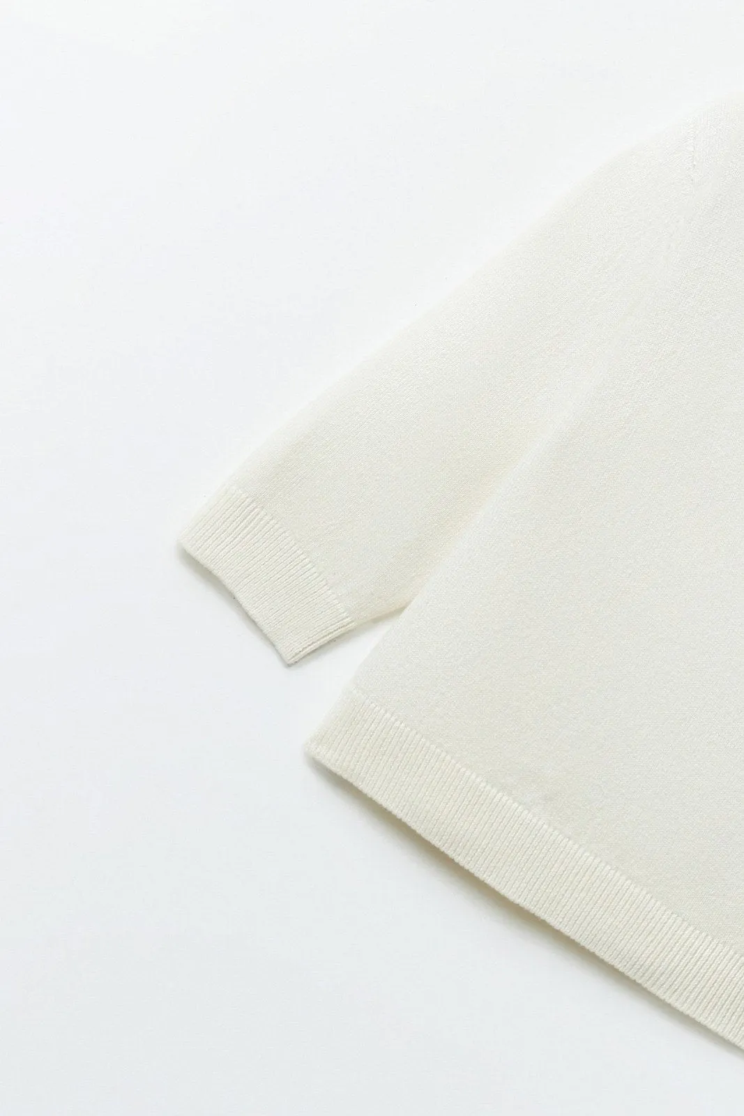 Plain basic sweater - Ecru