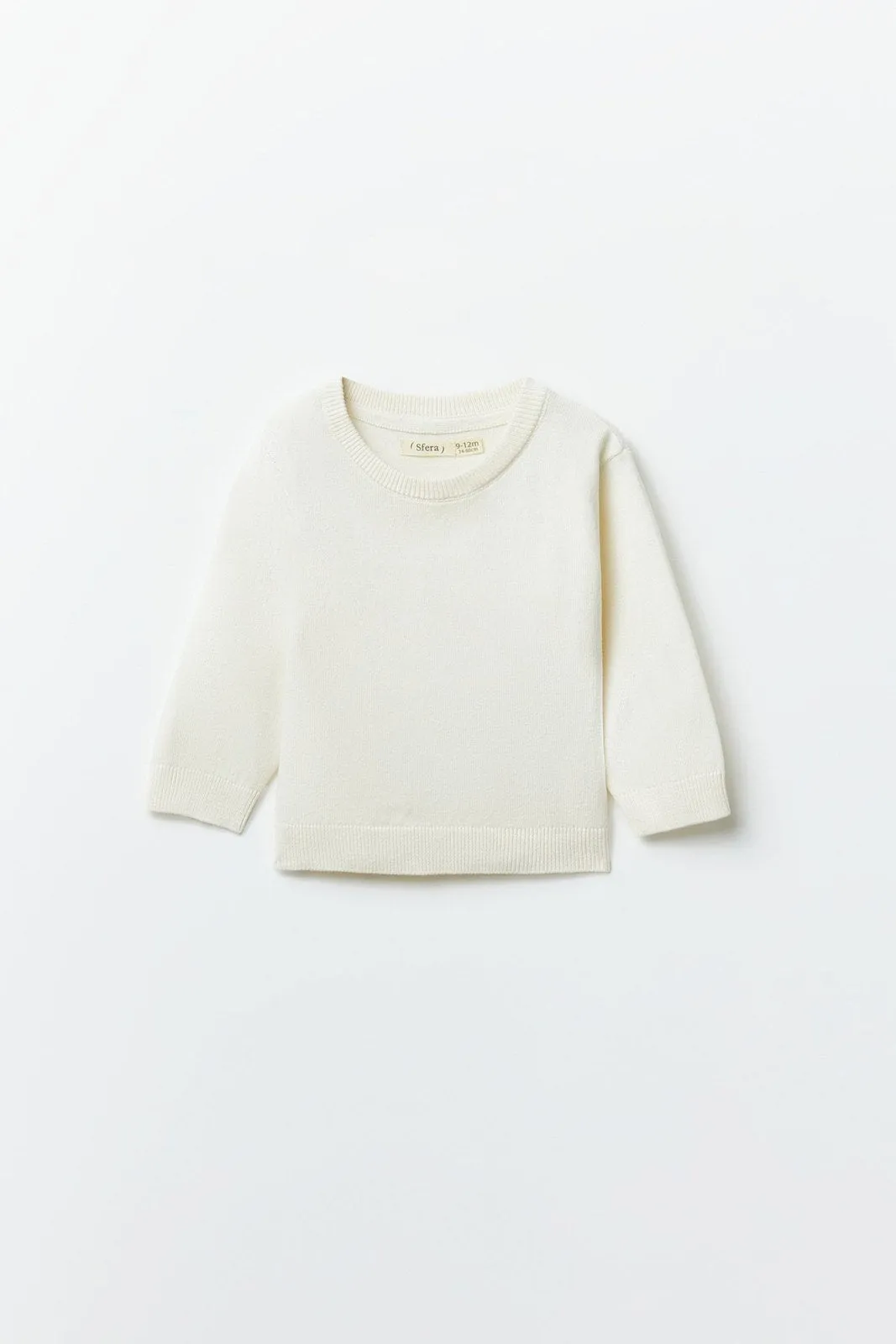 Plain basic sweater - Ecru