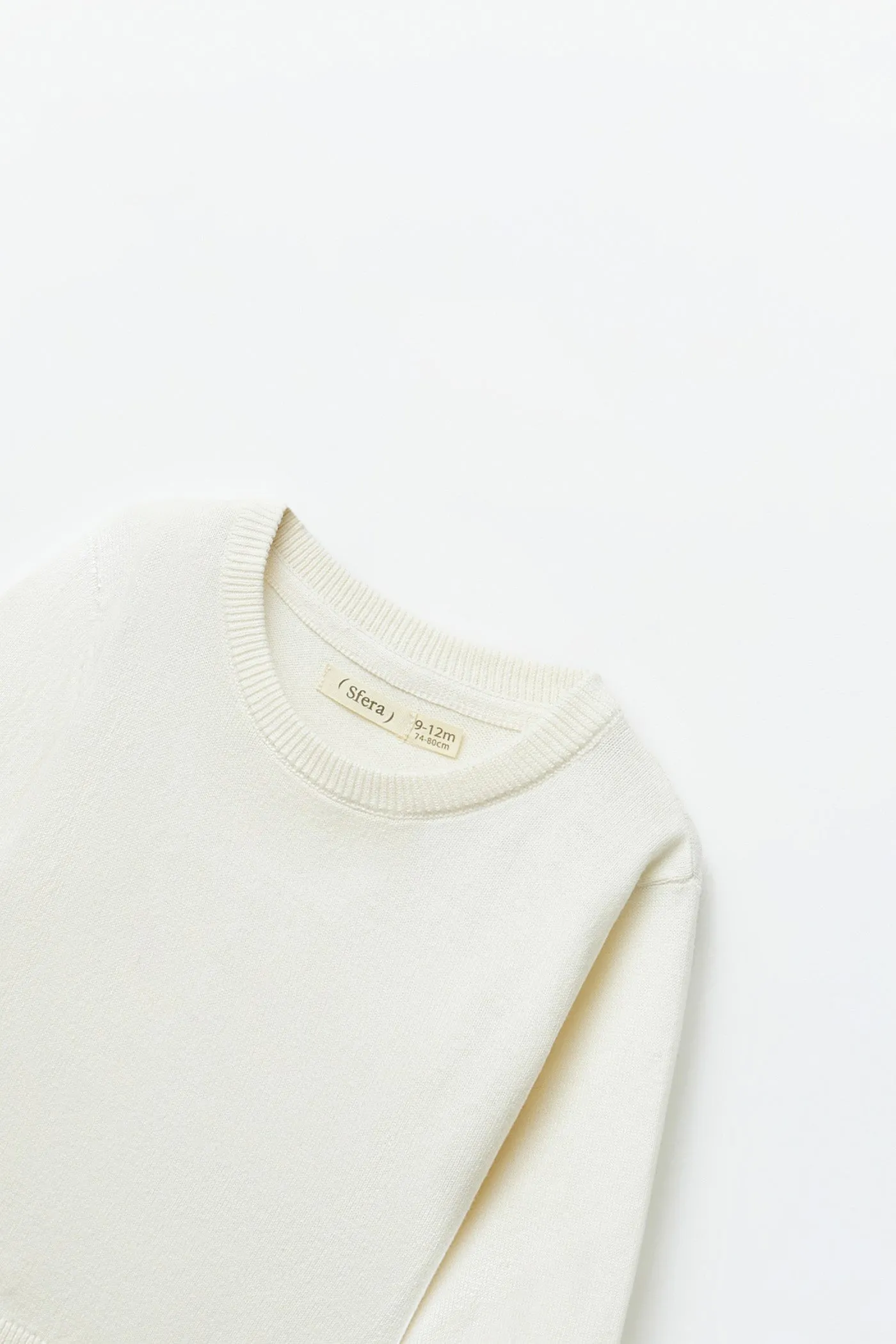 Plain basic sweater - Ecru