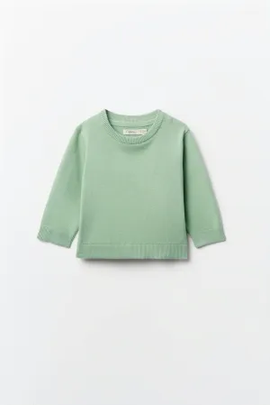 Plain basic sweater - Green