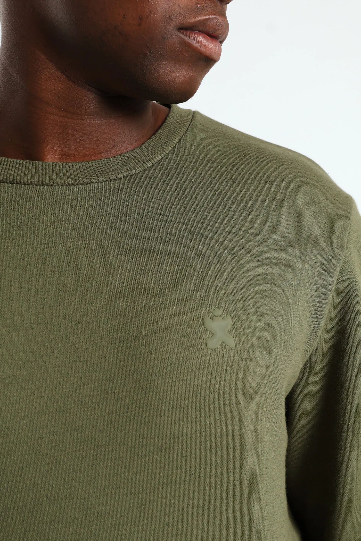 Plain Crew Fleece Top - Light Fatigue