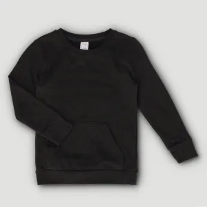 Plain Crew Kanga Pocket Top - Black