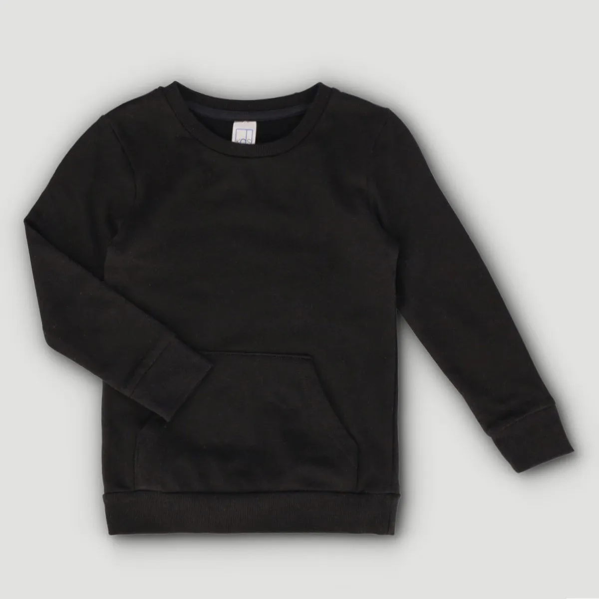 Plain Crew Kanga Pocket Top - Black