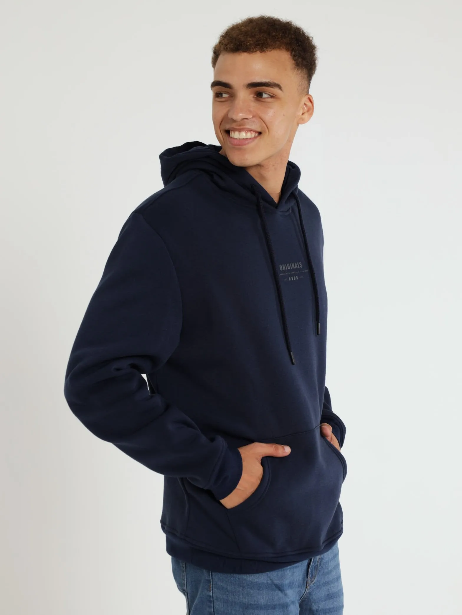 Plain Hoody - Navy