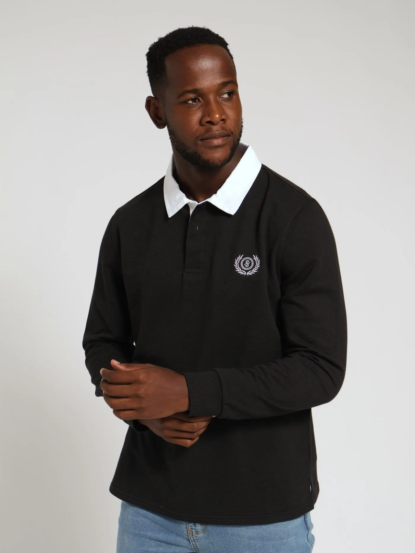 Plain Rugby Top - Black