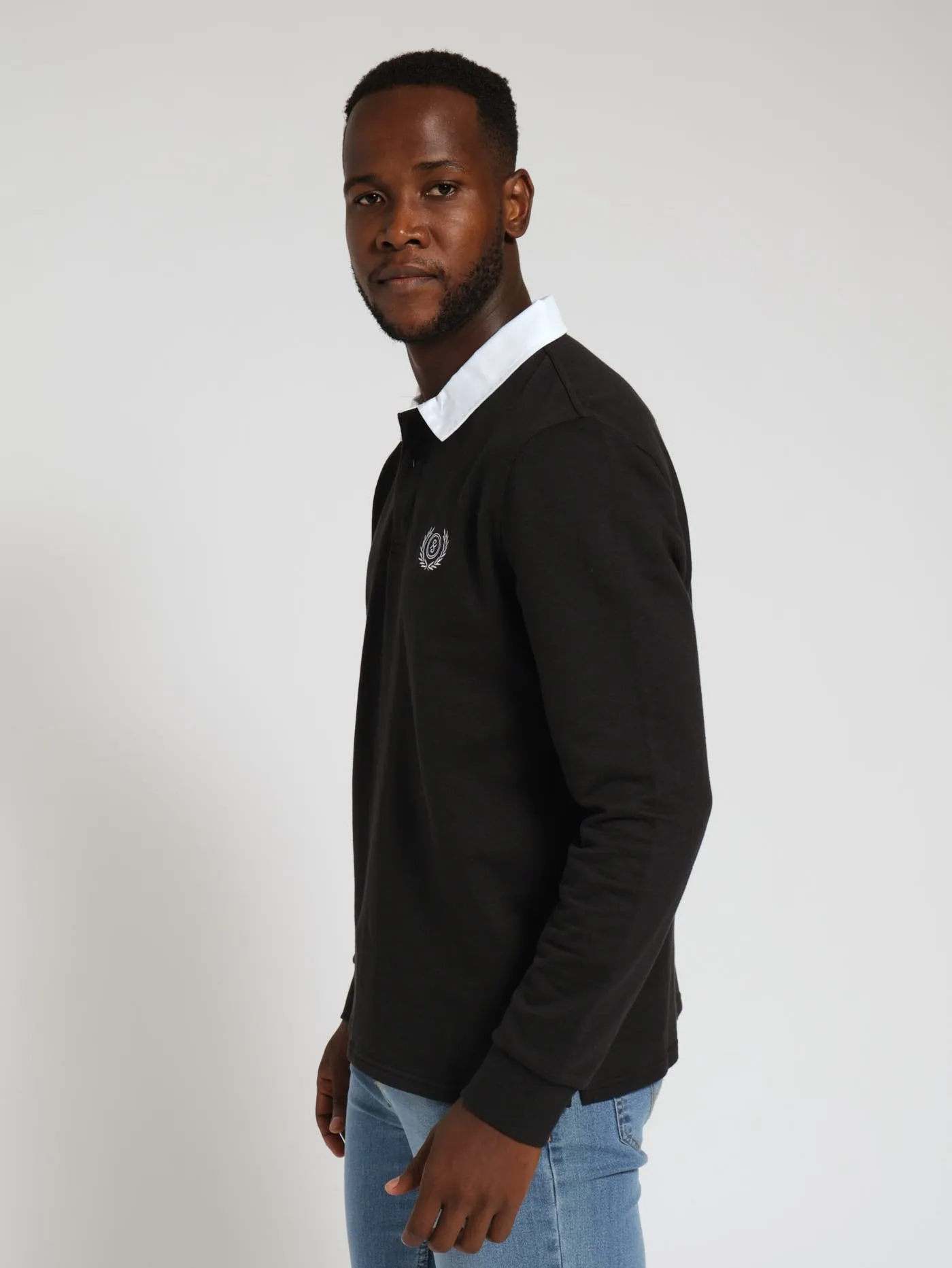 Plain Rugby Top - Black