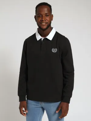 Plain Rugby Top - Black