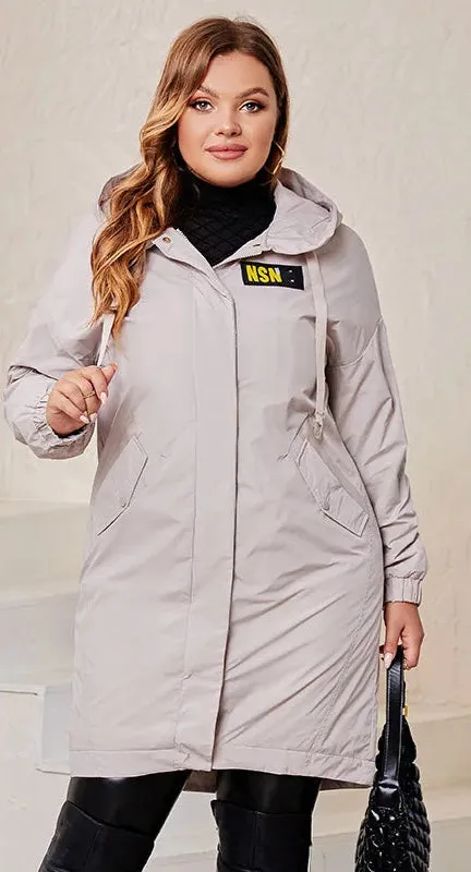 Plus Size Spring Autumn Trench Coat