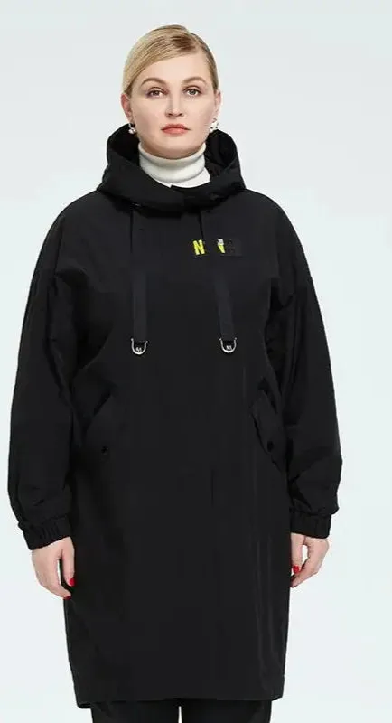 Plus Size Spring Autumn Trench Coat