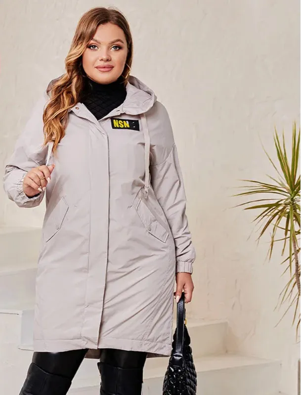 Plus Size Spring Autumn Trench Coat