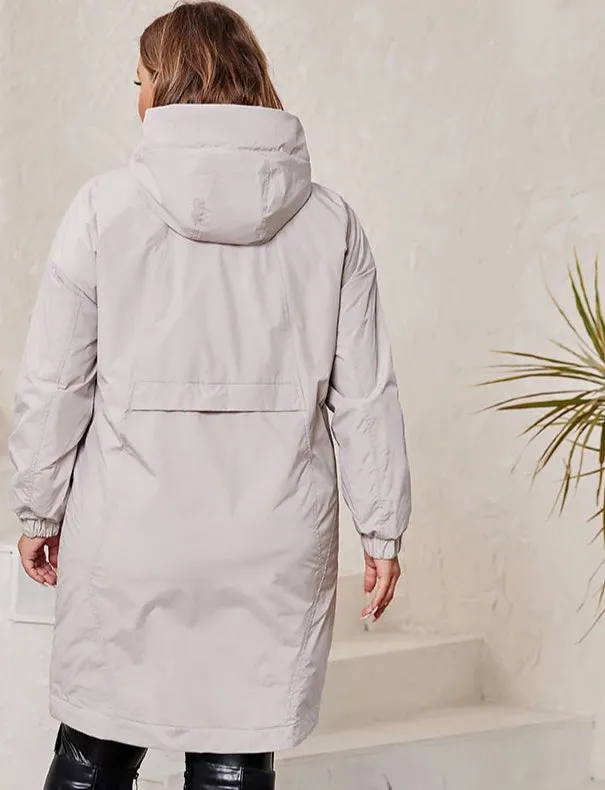 Plus Size Spring Autumn Trench Coat