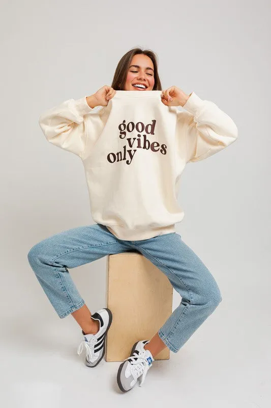 Positive Vibes Oversized Sweatshirt