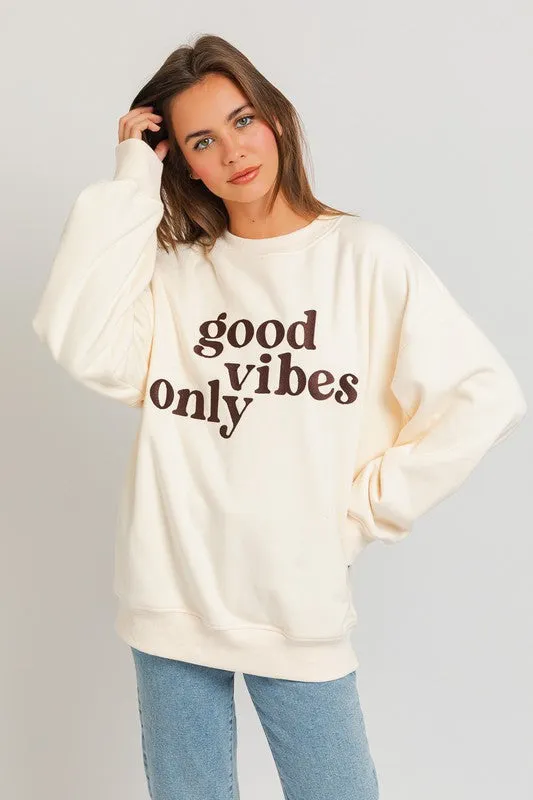 Positive Vibes Oversized Sweatshirt