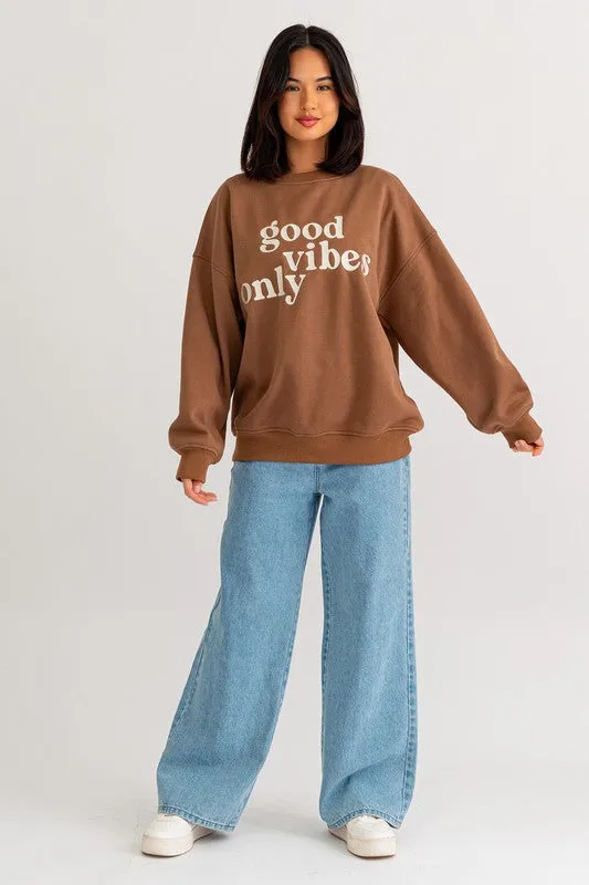 Positive Vibes Oversized Sweatshirt