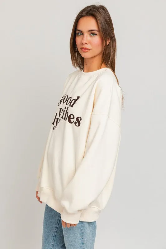 Positive Vibes Oversized Sweatshirt