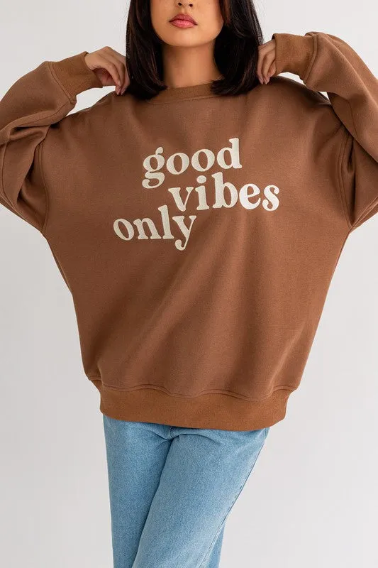 Positive Vibes Oversized Sweatshirt