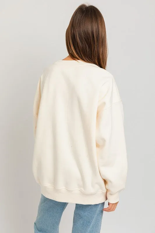 Positive Vibes Oversized Sweatshirt