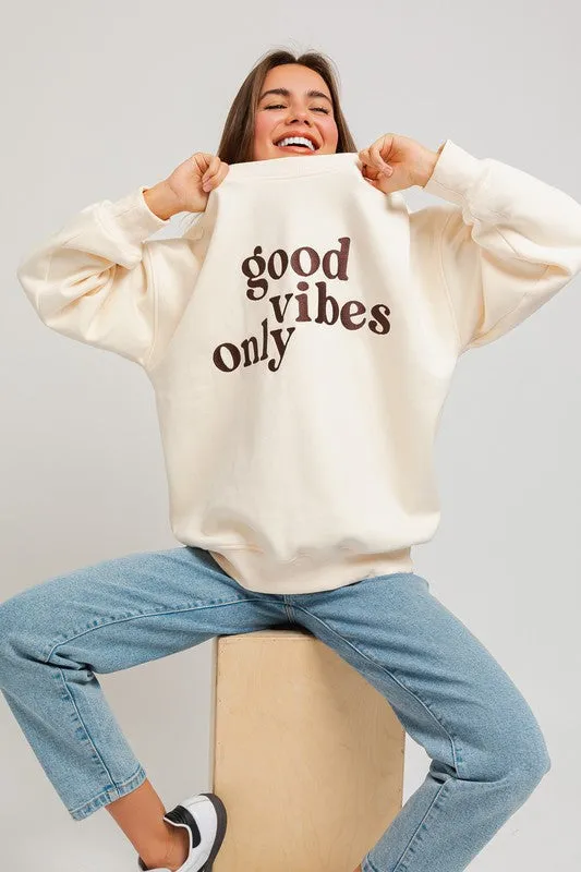 Positive Vibes Oversized Sweatshirt