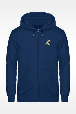 Premium Blue Zipper with Gold Hawkify Embrioded Logo
