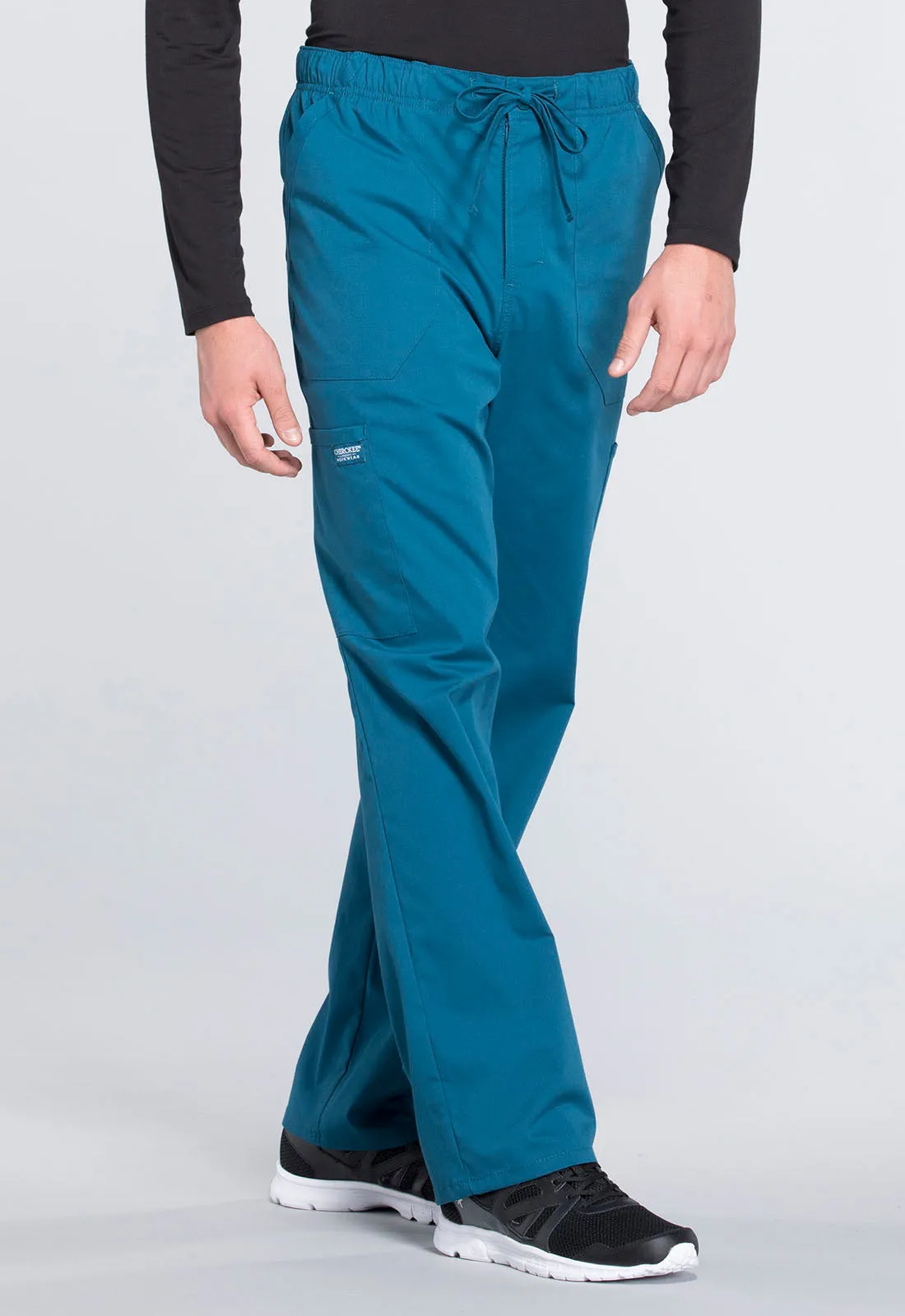 Professionals WW190 Men's Tapered Leg Fly Front Cargo Pants Caribbean Blue