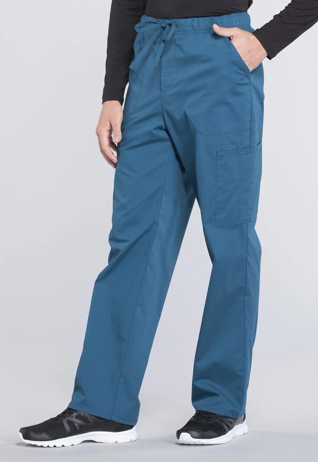 Professionals WW190 Men's Tapered Leg Fly Front Cargo Pants Caribbean Blue