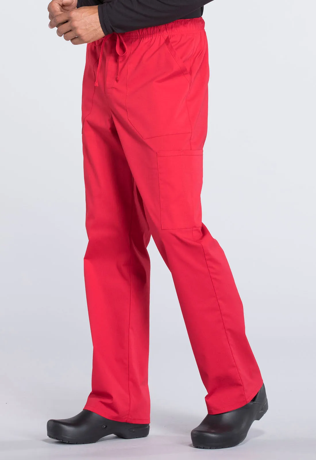 Professionals WW190 Men's Tapered Leg Fly Front Cargo Pants Red