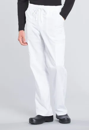 Professionals WW190 Men's Tapered Leg Fly Front Cargo Pants White