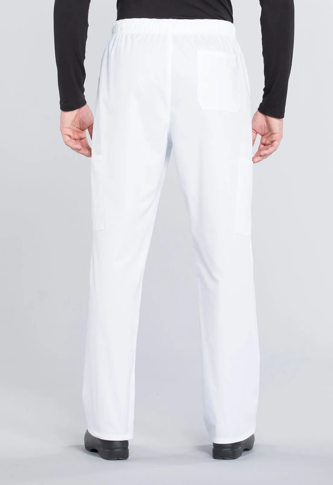 Professionals WW190 Men's Tapered Leg Fly Front Cargo Pants White