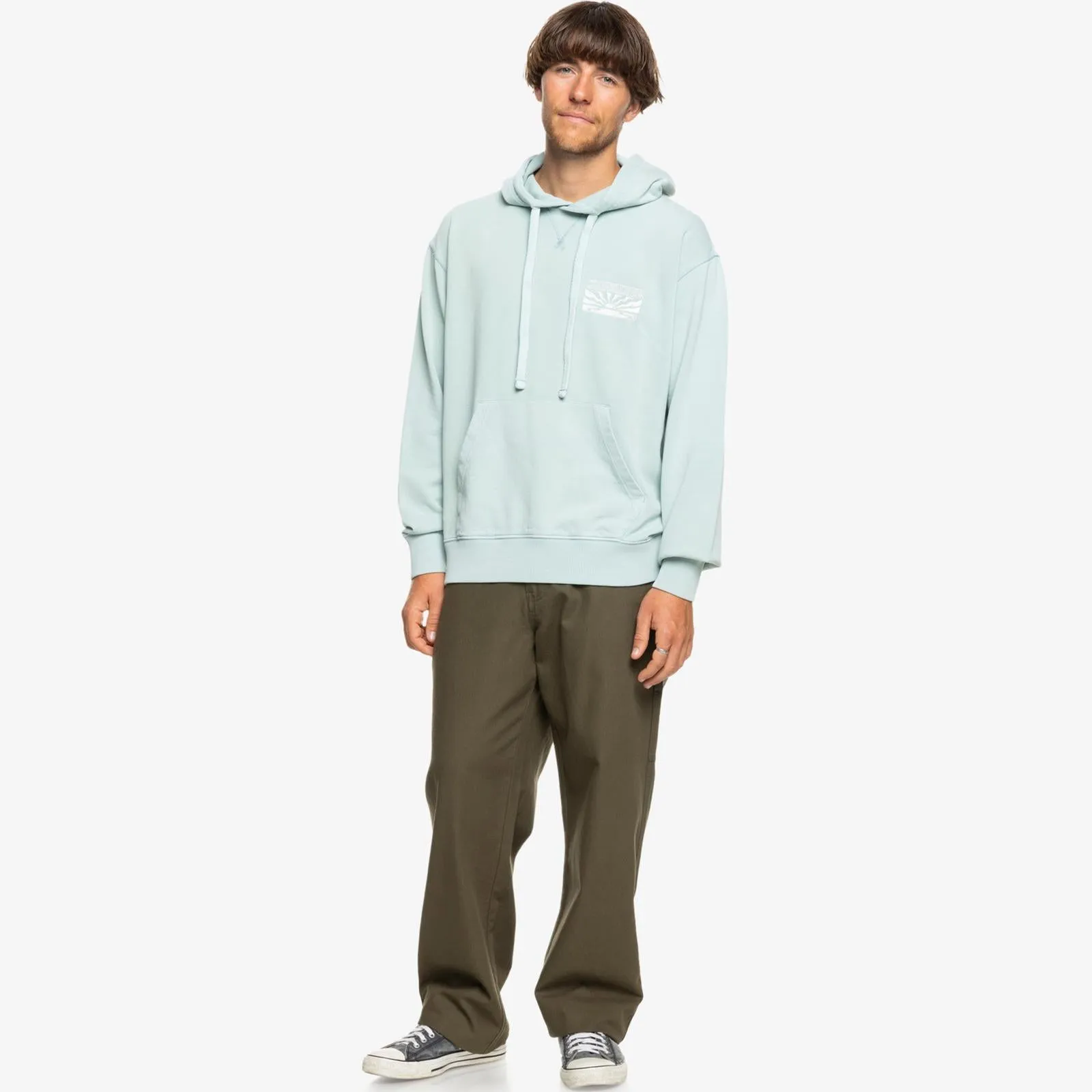 Quiksilver Mens Garment Dye Pullover Hoodie