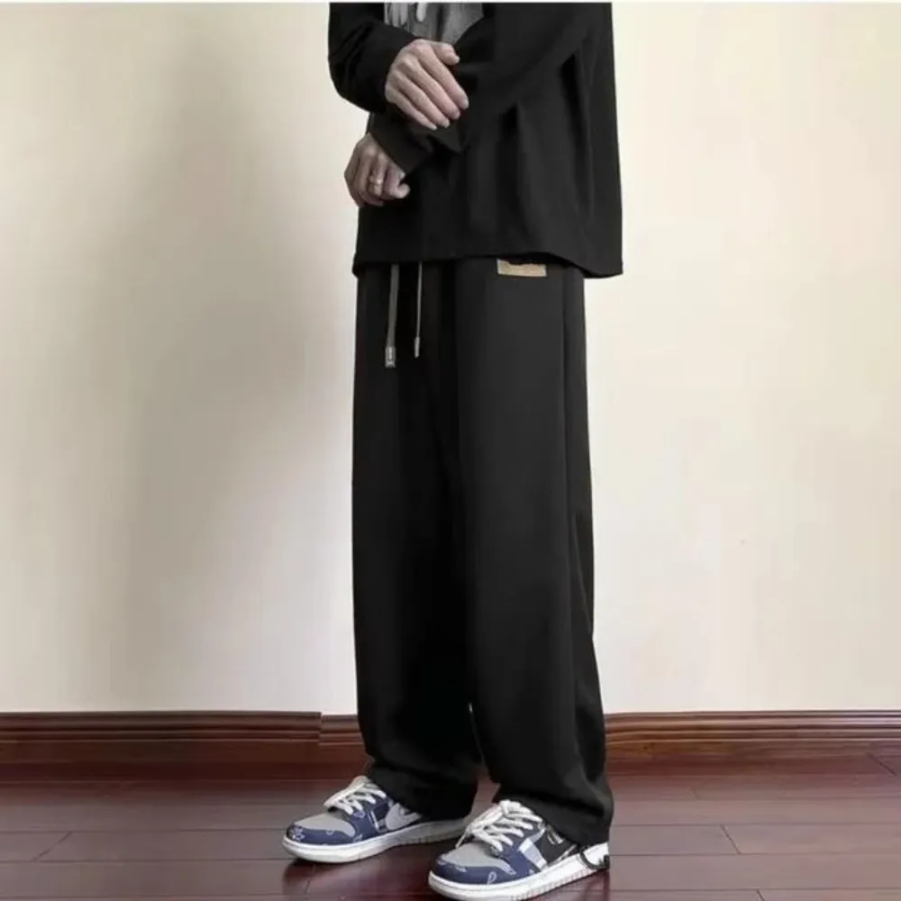 "All-match Solid Color Straight" Sweatpants