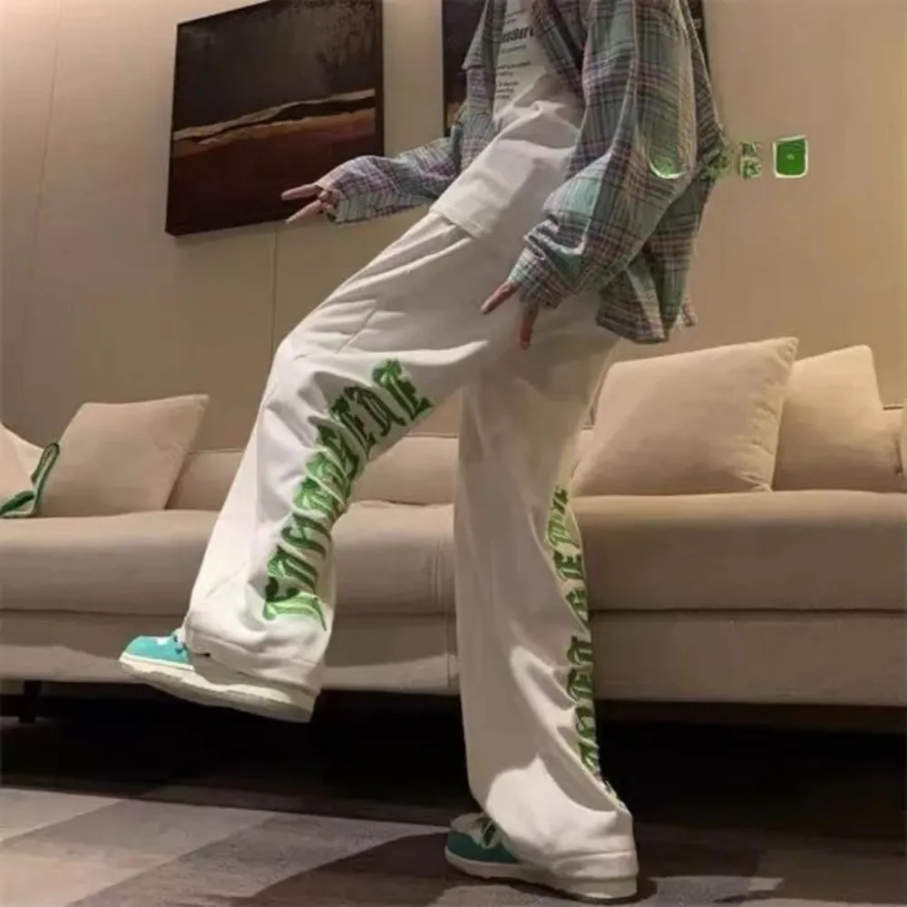 "Green Embroidered Lettering " Sweatpants