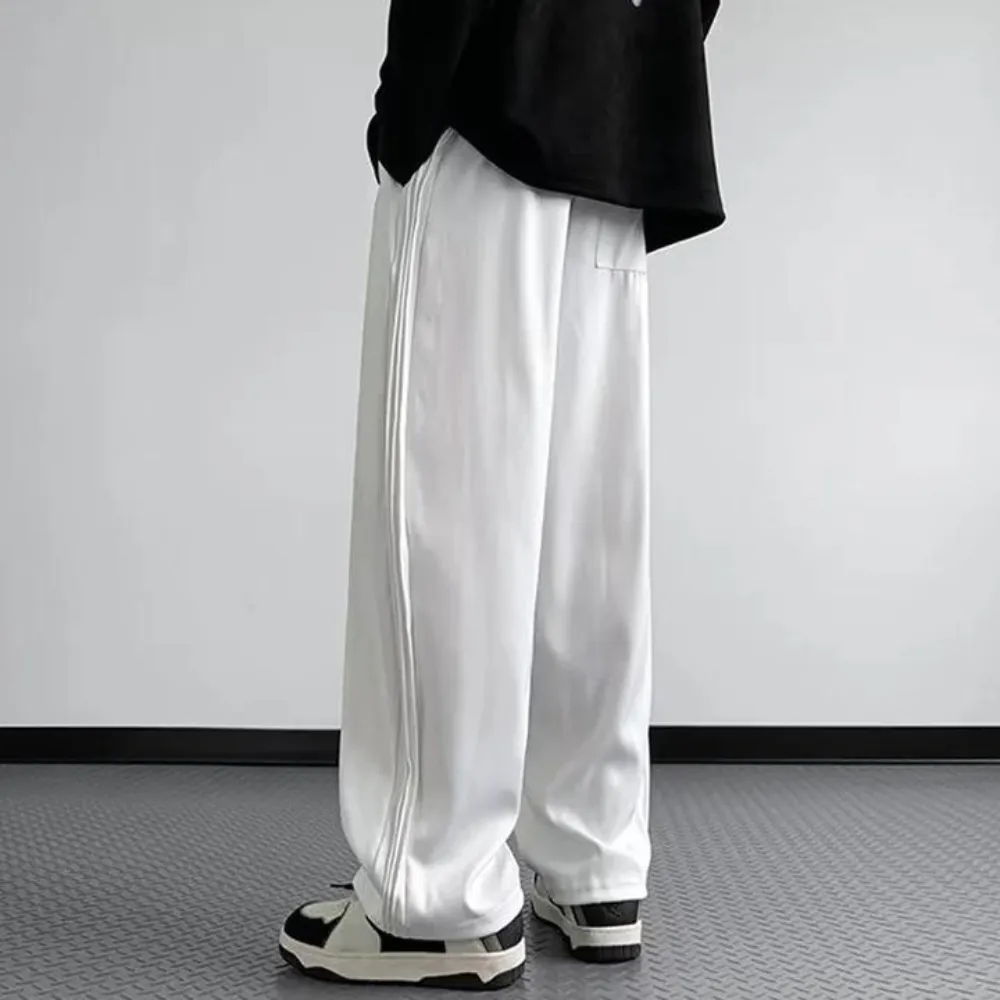 "High street Retro Solid Color Straight" Sweatpants