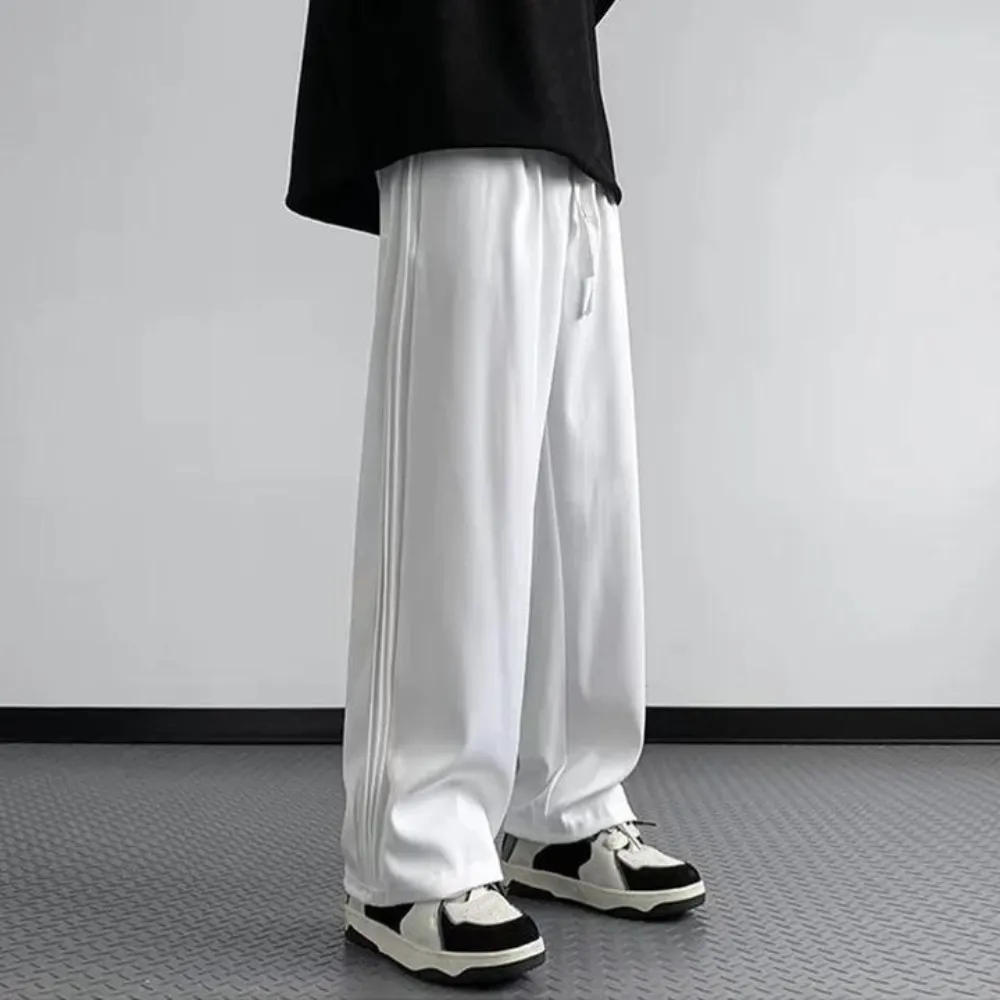 "High street Retro Solid Color Straight" Sweatpants