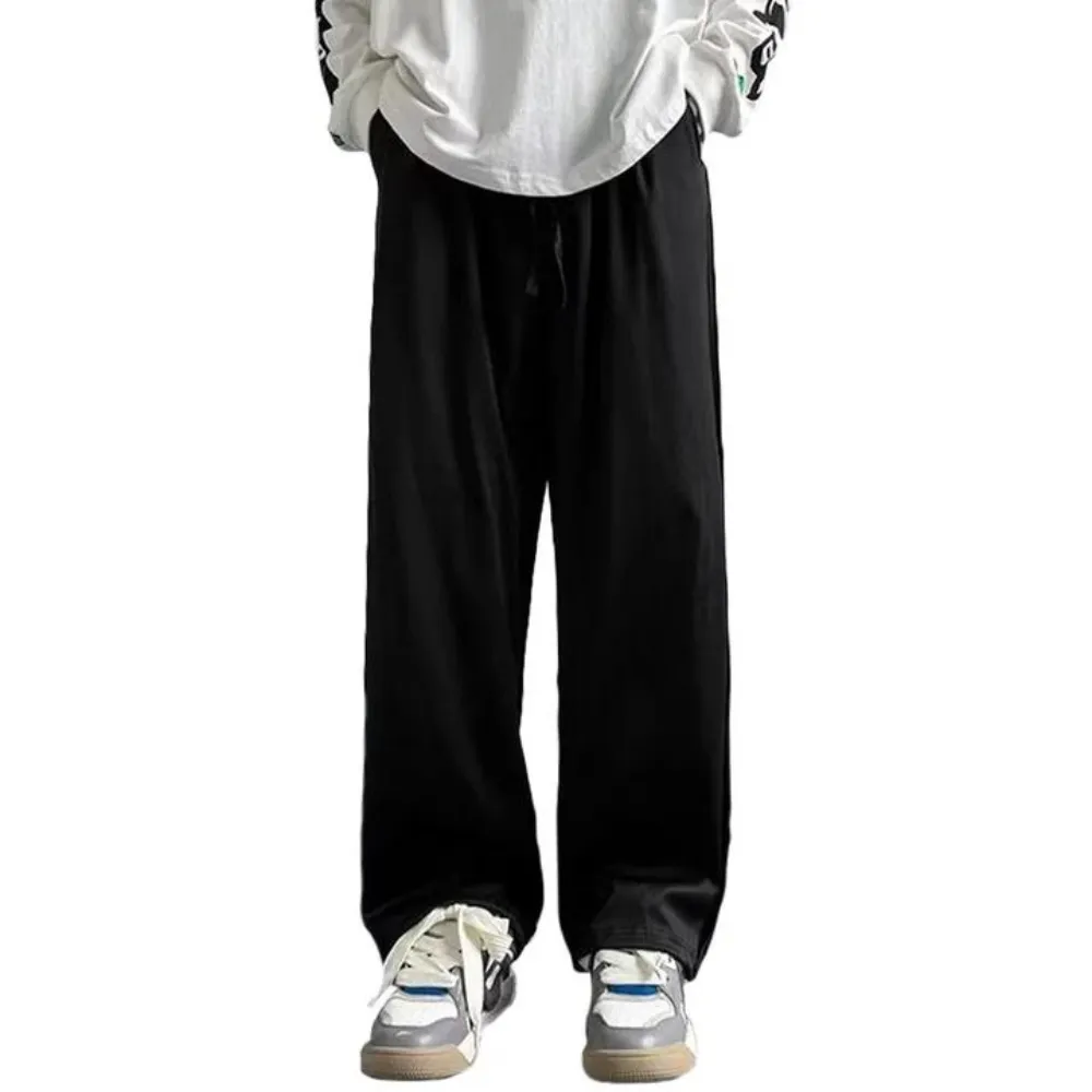 "High street Retro Solid Color Straight" Sweatpants