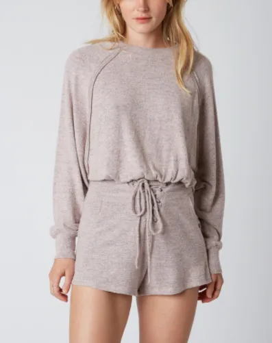 Raglan Sleeve Crew Neck Crop Top