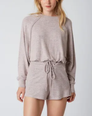 Raglan Sleeve Crew Neck Crop Top