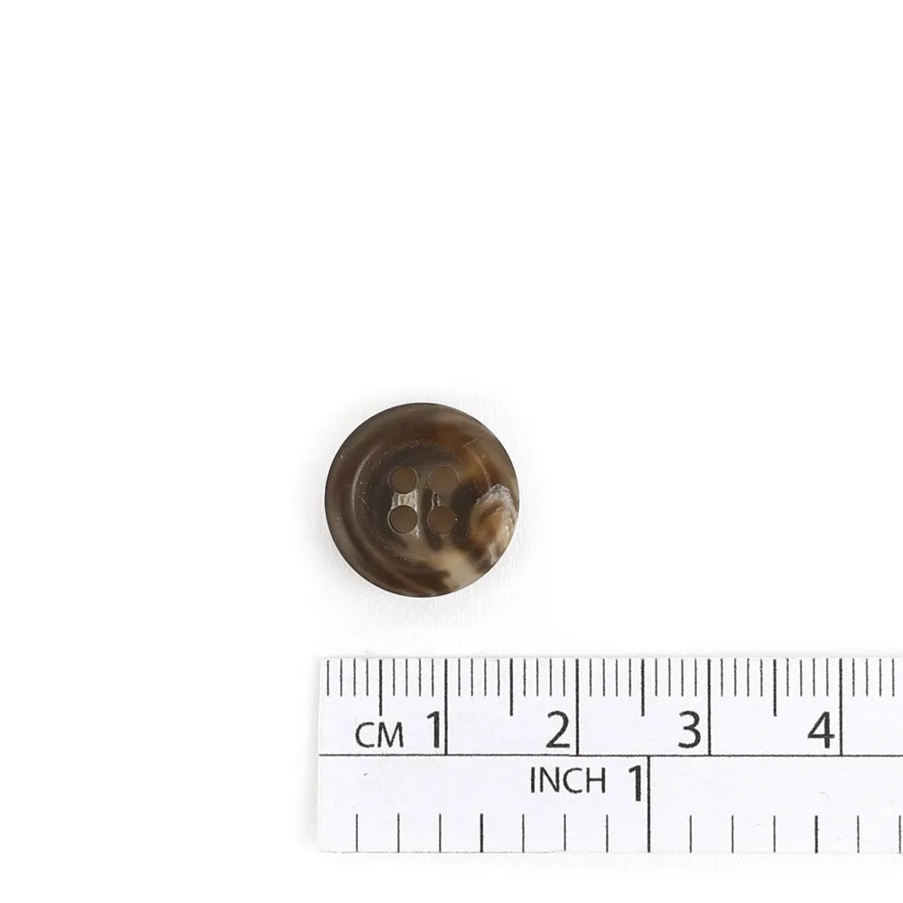 Recycled Paper Button 15mm - Dark