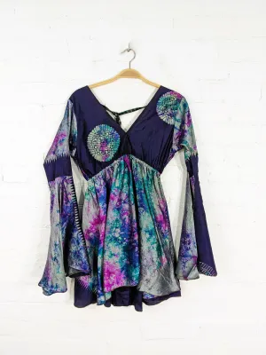 Recycled Sari Silk Short Dress