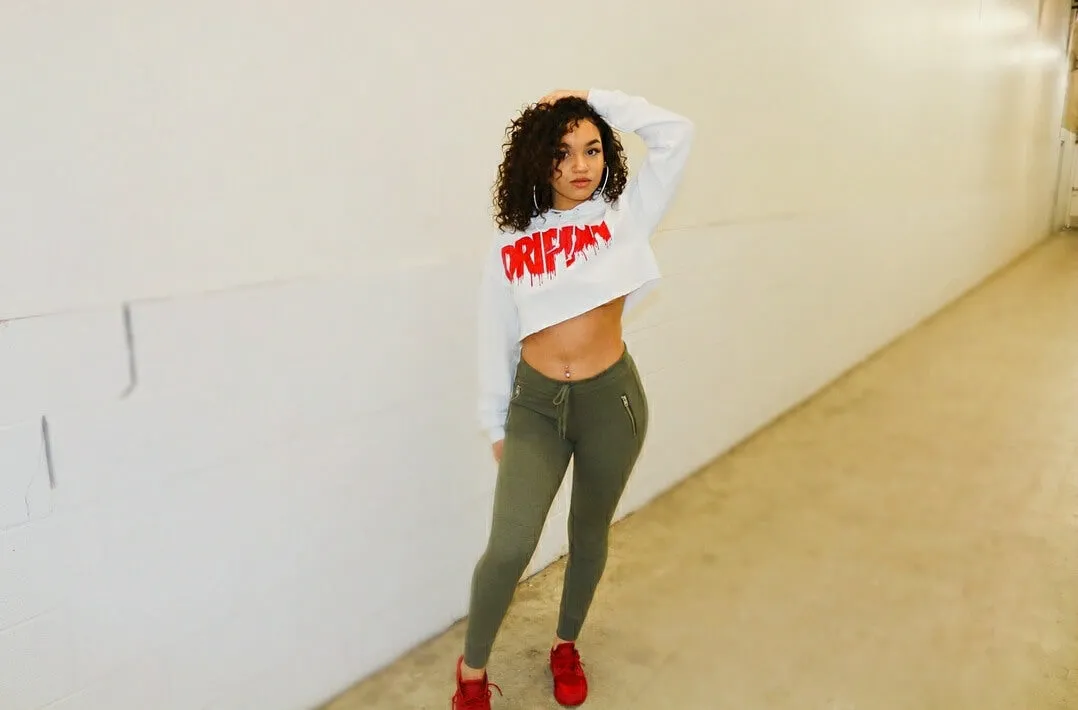 Red Drippin | White Hoodie