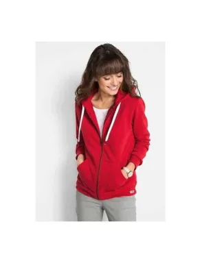 Red plain zipper For and women