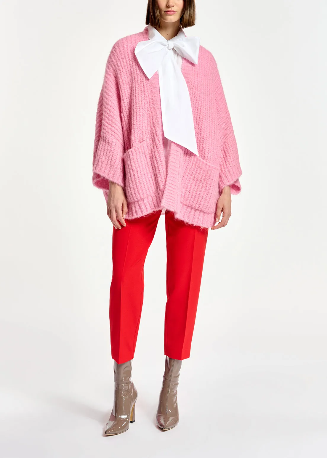 Red tapered pants