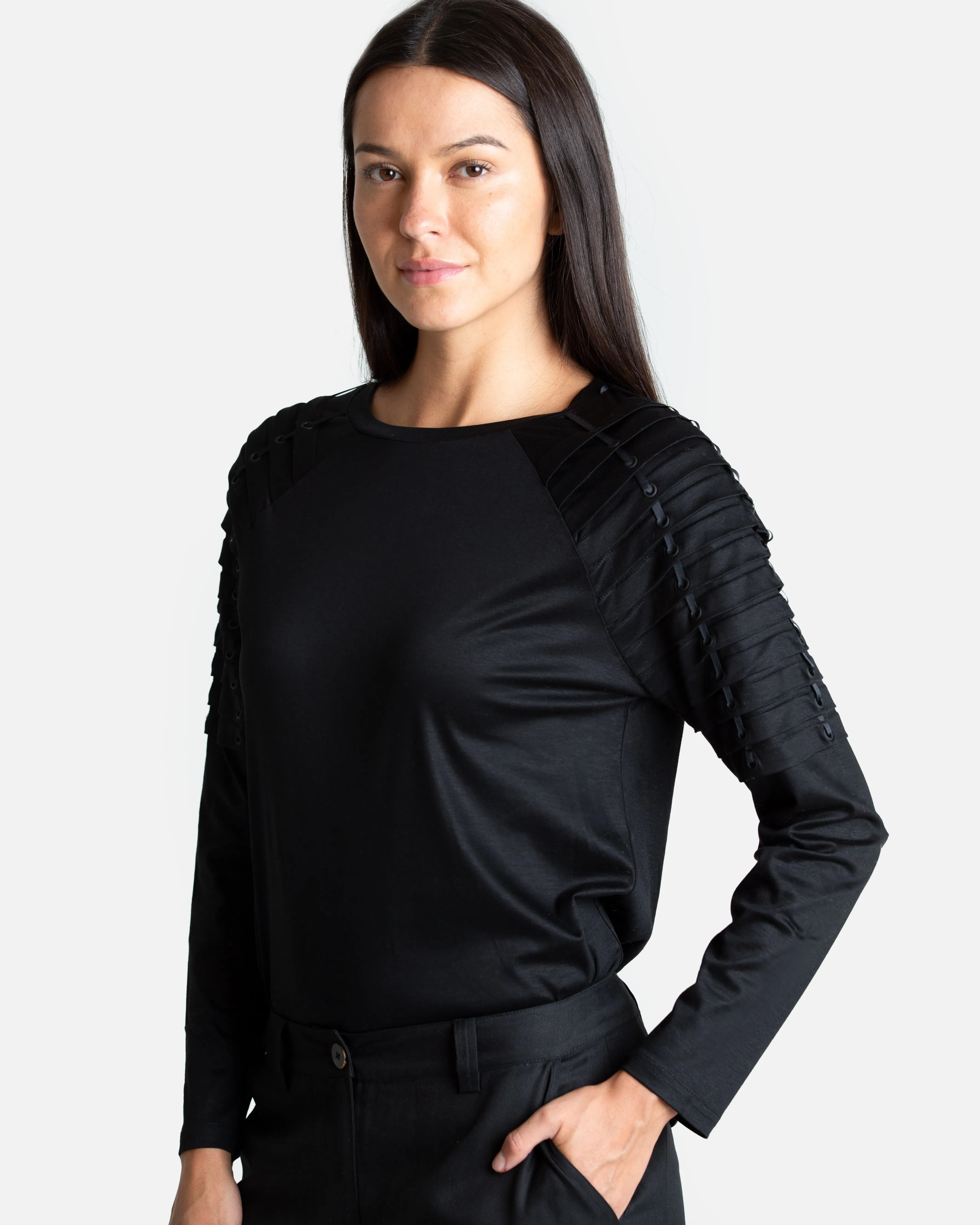 Rei Pleated Raglan Top